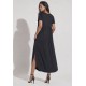 Vestido Midi Abapã Malha com Bolso Preto
