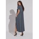 Vestido Midi Abapã Malha com Bolso Mescla