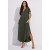 Vestido Midi Abapã Malha com Bolso Verde Jade