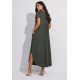 Vestido Midi Abapã Malha com Bolso Verde Jade