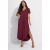 Vestido Midi Abapã Malha com Bolso Bordo