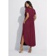 Vestido Midi Abapã Malha com Bolso Bordo