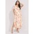 Vestido Midi Abapã Malha com Bolso Estampa Verde Selvagem Laranja