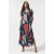 Vestido Midi Abapã Malha com Bolso Estampa Geometrias do Tempo