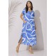Vestido Midi Abapã Malha com Bolso Estampa Lagoa Botânica