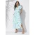 Vestido Midi Abapã Malha com Bolso Estampa Aqua Flora