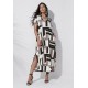 Vestido Midi Abapã Malha com Bolso Estampa Igaci