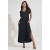 Vestido Midi Abapã Malha com Bolso Preto