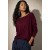 Blusa Morcego Ampla Manga 3/4 Bordô