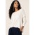 Blusa Morcego Ampla Manga 3/4 Off White