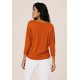 Blusa Morcego Ampla Manga 3/4 Laranja