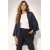 Kimono Malha Manga Ampla Azul Marinho