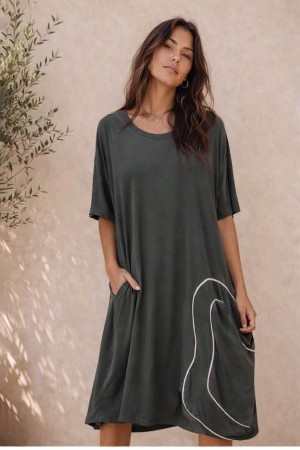 Vestido Midi Caju Malha Plus Mescla