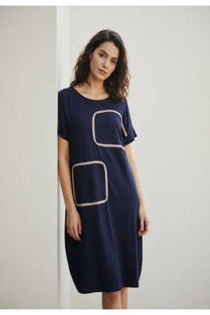 Vestido Midi Tribalê Malha Plus Azul