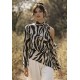 Blusa Gola Laço Elegance Branco e Preta