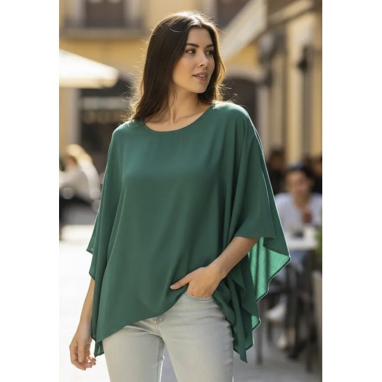 Blusa Poncho Baguari Amplo Verde