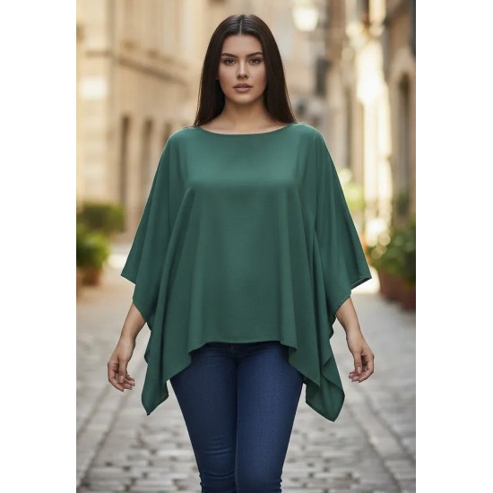 Blusa Poncho Baguari Amplo Verde