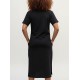 Vestido Midi Algodão Manga Curta Moda Evangélica Preto