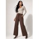 Calça Pantalona Inhambuxintã Malha Marrom