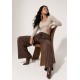 Calça Pantalona Inhambuxintã Malha Marrom