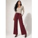 Calça Pantalona Inhambuxintã Malha Bordô