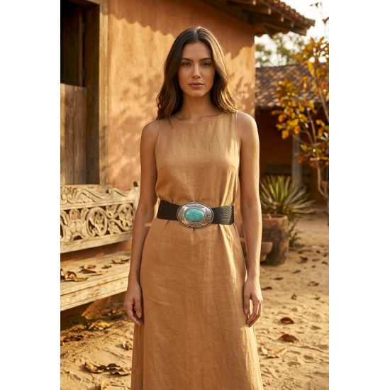 CINTO ELÁSTICO FIVELA AZUL PRETO