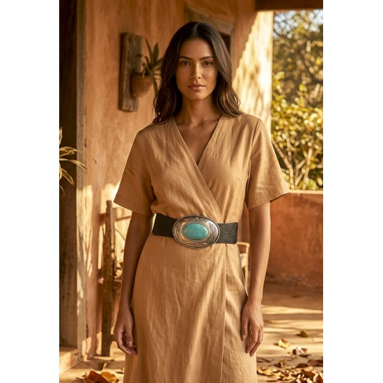 CINTO ELÁSTICO FIVELA AZUL PRETO