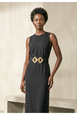 Cinto de Elástico Fivela de Encaixe Dourado Ixé