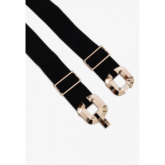 Cinto de Elástico Fivela de Encaixe Dourado Beruri