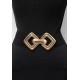 Cinto de Elástico Fivela de Encaixe Dourado Ixé