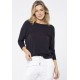 Blusa Morcego Ampla Manga 3/4 Preta