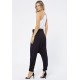 Calça Saruel Malha com Bolso na Frente Preto