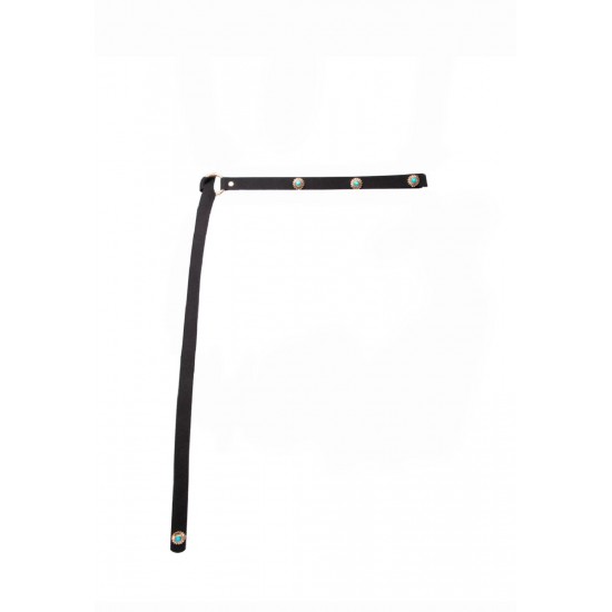 CINTO MARRAÇÃO PRETO COM DETALHE AZUL