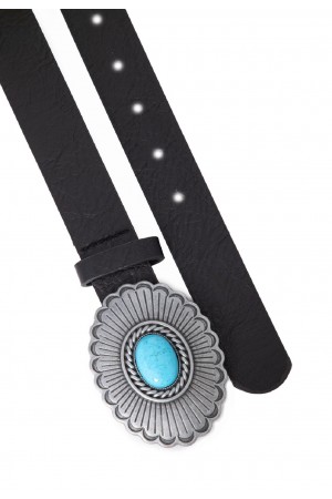 CINTO COM FIVELA AZUL PRETO