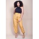 Calça Lisle Cargo Viscose Mostarda