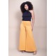 Calça Pantalona Granja Malha Amarela