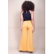 Calça Pantalona Granja Malha Amarela