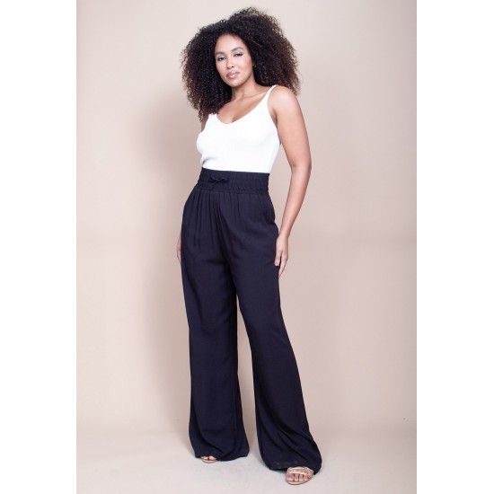 Calça Pantalona Viscose Preta