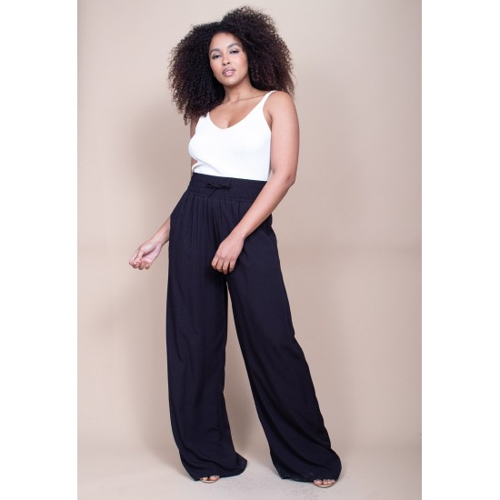 Calça Pantalona Viscose Preta