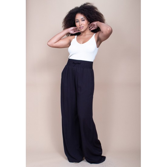 Calça Pantalona Viscose Preta