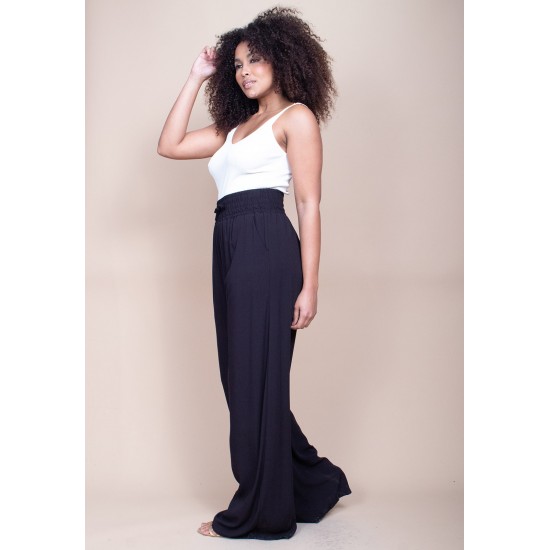 Calça Pantalona Viscose Preta