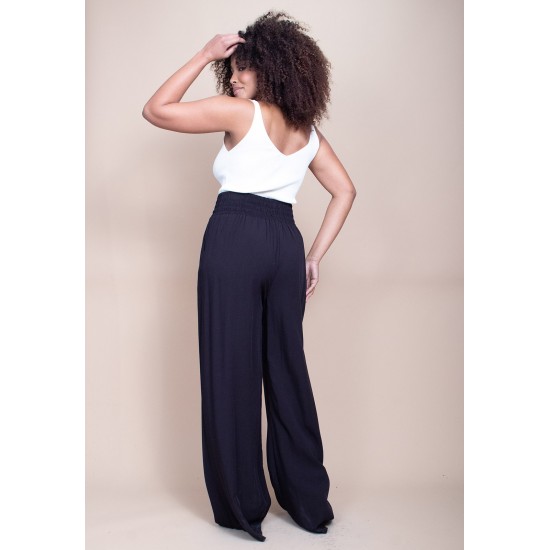 Calça Pantalona Viscose Preta