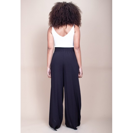 Calça Pantalona Viscose Preta