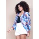 Kimono Viscose Manga Ampla Estampa Jardim Celeste
