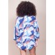 Kimono Viscose Manga Ampla Estampa Jardim Celeste