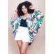 Kimono Viscose Manga Ampla Estampa Encanto Botânico