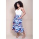 Saia Longa Viscose Estampa Jardim Celeste