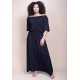 Vestido Midi Viscose Ciganinha com Lapela Preto