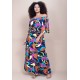 Vestido Midi Viscose Ciganinha com Lapela Estampa Aurora Urbana