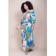 Vestido Midi Viscose Ciganinha com Lapela Estampa Brisa Botânica